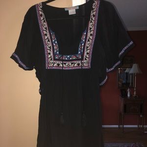 black flowy dress